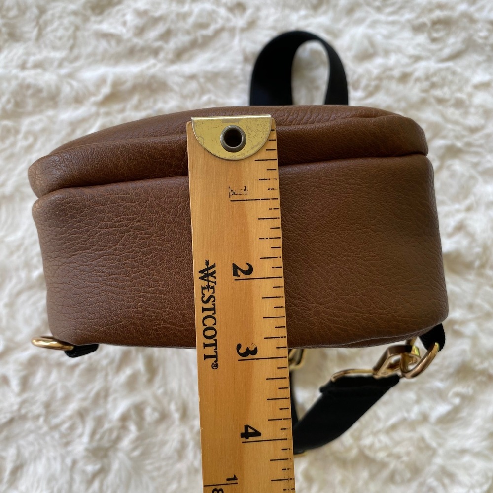 Kedzie Sunset Sling Bag Mini Backpack Chestnut Brown Vegan Leather Crossbody NWT - Picture 11 of 11